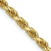 Solid 14K Yellow Gold 3.2mm Diamond-Cut Rope Chain - 20