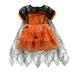 Tosmy Toddler Kids Children Baby Girl Clothes Patchwork Short Sleeve Tulle Dress Princess Clothes Outfits Kids Party Dress