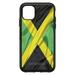 DistinctInk Case for iPhone 15 PLUS (6.7 Screen) - OtterBox Symmetry Custom Black Case - Jamaica Waving Flag Black Green Yellow - Show Your Love of Jamaica