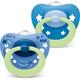 Twin Pack Dummy Soothers Nighttime Blue Stars