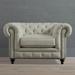 Logan Chesterfield Lounge Chair - Performance Linen Parks Ivory - Frontgate