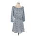 Joie Casual Dress - Mini Boatneck 3/4 sleeves: Blue Dresses - Women's Size X-Small