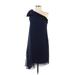 Lauren by Ralph Lauren Casual Dress - Party Open Neckline Sleeveless: Blue Print Dresses - Women's Size 2