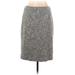 Tory Burch Casual Skirt: Gray Tweed Bottoms - Women's Size 10