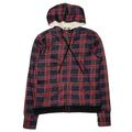 No Boundaries Fleece Jacket: Red Plaid Jackets & Outerwear - Kids Girl's Size 18