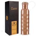 KOSVED Pure Copper Daisy Matt Honeycomb Water Bottle: A Premium Design Bottle with Ayurvedic Health Benefits, Leak Proof Designer Copper Water Bottle for Drinking (900ml / 30oz)