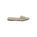 Havaianas Sandals: Slip-on Stacked Heel Casual Tan Print Shoes - Women's Size 9 - Open Toe