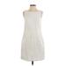 Tori Richard Casual Dress - Shift Crew Neck Sleeveless: White Print Dresses - New - Women's Size 2