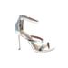 Steve Madden Heels: Silver Solid Shoes - Women's Size 7 - Open Toe
