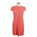 Maggy Boutique Casual Dress - Shift Crew Neck Short sleeves: Pink Print Dresses - Women's Size 12