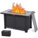 Homhougo 28" H x 44" W Propane Outdoor Fire Pit Table, Steel in Black | 28 H x 44 W x 28 D in | Wayfair YXD_FZ_PHO_0WCTUIFT