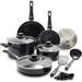 Soft Grip Ceramic Nonstick Cookware Pots and Pans Set of 12