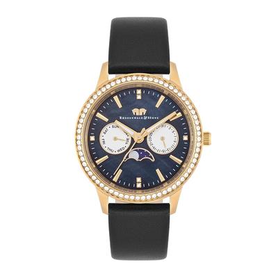 Rhodenwald & Söhne Multifunktionen Amidala Gelbgold Echtleder in Schwarz 38,0 mm Damen Image