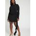 Plus Size Women's Side Ruffle Mini Dress by ELOQUII in Black Onyx (Size 28)