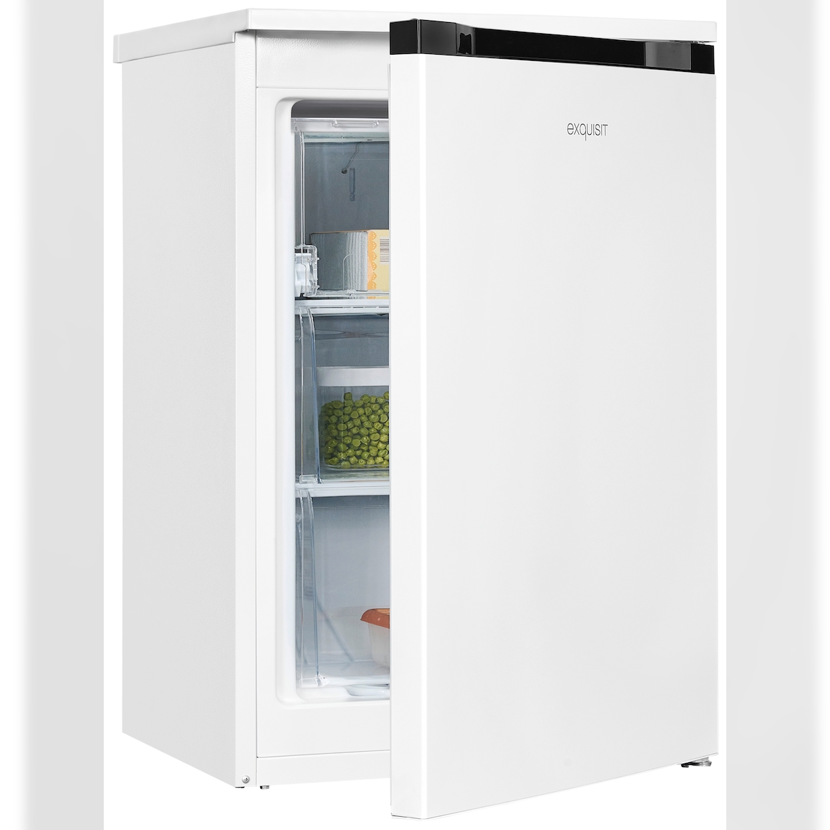 Exquisit Gefrierschrank GS81-051C weiss | Kleiner Gefrierschrank 85 L Volumen | Türanschlag wechselbar | Tiefkühlschrank klein Image