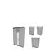 Swift Elton Part Assembled 3 Piece Package - 3 Door Mirrored Wardrobe, 5 Drawer Chest And 2 Bedside Chests - Fsc® Certified