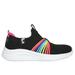 Skechers Girl's Ultra Flex 3.0 - Rainbow Speed Sneaker | Size 4.5 | Black | Textile/Synthetic | Machine Washable