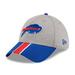 Men's New Era Heather Gray/Royal Buffalo Bills Striped 39THIRTY Flex Hat