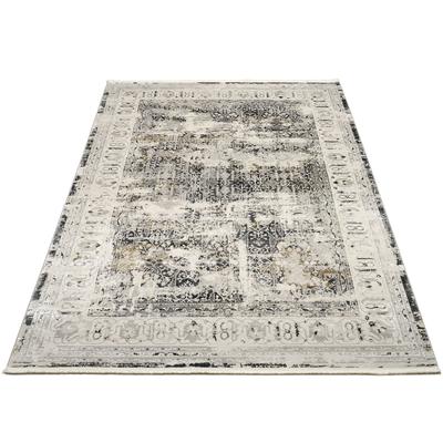Teppich MUSTERRING "COLORADO CLASSIC", beige (beige, grau), B:200cm H:5mm L:290cm, Viskose, Polyacryl, Teppiche, Fransenteppich, exclusive MUSTERRING DELUXE COLLECTION hochwertig gekettelt Fransen Image