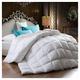 Duck Feather and Down Duvet 15 Tog Luxury Quilt Comforter Premium Quality, Computer Quilted Self Fabric Piping, Super Soft, Warm and Cosy, Anti Allergy (15 Tog, Single)