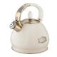 Buckingham 17078 Retro Stainless Steel Stovetop Induction Whistling Kettle 3.4 L-Matt Cream, 3.4 liters