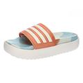 ADIDAS Women's Adilette Platform Slippers, FTWR White/FTWR White/semi Coral, 9 UK