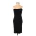 White House Black Market Casual Dress - Sheath Sweetheart Sleeveless: Black Print Dresses - Women's Size 00