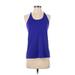 Athleta Active Tank Top: Blue Color Block Activewear - Women's Size Small