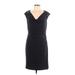 Calvin Klein Casual Dress - Sheath Cowl Neck Sleeveless: Black Print Dresses - Women's Size 12