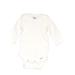 Gerber Long Sleeve Onesie: White Solid Bottoms - Size 3-6 Month