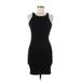 H&M Cocktail Dress - Bodycon Scoop Neck Sleeveless: Black Print Dresses - Women's Size Medium