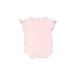 Baby Gap Short Sleeve Onesie: Pink Floral Motif Bottoms - Size 0-3 Month
