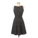 Banana Republic Factory Store Casual Dress - A-Line Crew Neck Sleeveless: Black Dresses - Women's Size 00 Petite
