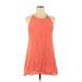 Roxy Casual Dress - A-Line Halter Sleeveless: Orange Solid Dresses - Women's Size X-Large