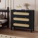 Bay Isle Home™ Eira 3 - Drawer Dresser Wood in Black | 32.6 H x 32.6 W x 15.7 D in | Wayfair C5DE97E547114D599A5B447EE410BD80