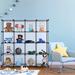 Rebrilliant Melbern Bookcase Plastic in Gray | 50.39 H x 49.7 W x 12.4 D in | Wayfair 3128264ED40E412EA3F71EF75401D8F4