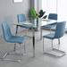 Brayden Studio® Charletha Sponge Metal Back Side Chair Dining Chair Upholstered/Metal in Blue | 32.68 H x 21.06 W x 18.5 D in | Wayfair