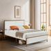 Latitude Run® Coryann Slat Headboard Bed Upholstered/Metal in White | 43.3 H x 57.9 W x 78.4 D in | Wayfair BC7D9EE855F542A29C164B002DC9F886