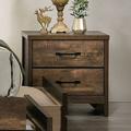 Millwood Pines Contemporary 2 Drawers Nightstand, solid Wood Nightstand Wood in Brown | 22.87 H x 23.62 W x 15.5 D in | Wayfair