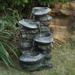 Loon Peak® Hersi Hand Crafted Outdoor Weather Resistant Floor Fountain w/ Light in Gray | 31.5 H x 18.9 W x 15 D in | Wayfair
