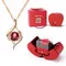 Collier pendentif avec boîte-cadeau Apple pour femme, bijoux fantaisie pour petite amie, cadeaux de
