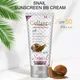 Crème solaire BB au collagène d'escargot crème solaire blanchissante anti-âge hydratante longue