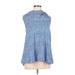 Shein Casual Dress - Mini Mock Sleeveless: Blue Dresses - Women's Size Large Petite