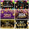 Happy Graduation Photography fondale classe del 2024 congratulazioni Grad Prom Party congratulazioni