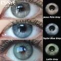 KSSEYE 2PCS Yearly Use Colored Contact Lenses for Eye Natural Pupils Grey Blue Contact Lenses Beauty
