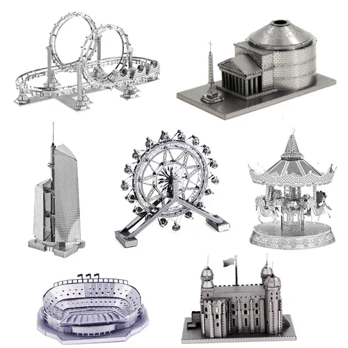Vergnügung spark Architektur 3D Metall Puzzle Achterbahn Seilbahn Modell Kits montieren Puzzle