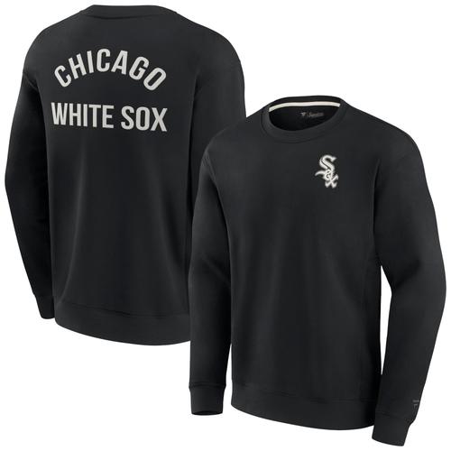 Unisex Fanatics – Schwarzes, superweiches Chicago White Sox-Pullover-Sweatshirt mit Rundhalsausschnitt