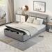 Full/Queen Size Upholstery Platform Bed with Storage Headboard and Footboard