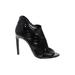 BCBGeneration Heels: Slip-on Stiletto Cocktail Party Black Print Shoes - Women's Size 7 - Peep Toe