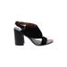 Sarto by Franco Sarto Sandals: Black Print Shoes - Women's Size 10 - Open Toe